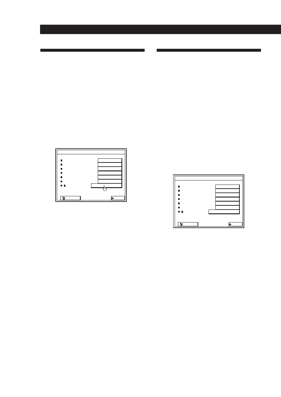 Ajuste da sensibilidade do telecomando, Selecção dos parâmetros do mostrador, Programações e ajustes | Sony TA-VE800G User Manual | Page 173 / 181