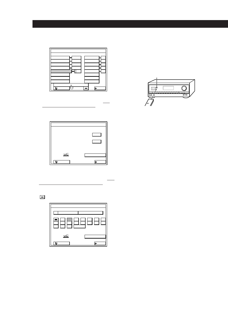 Préparation et utilisation de la télécommande, Pour revenir au menu principal, Pour supprimer des codes ir | Sony TA-VE800G User Manual | Page 63 / 181