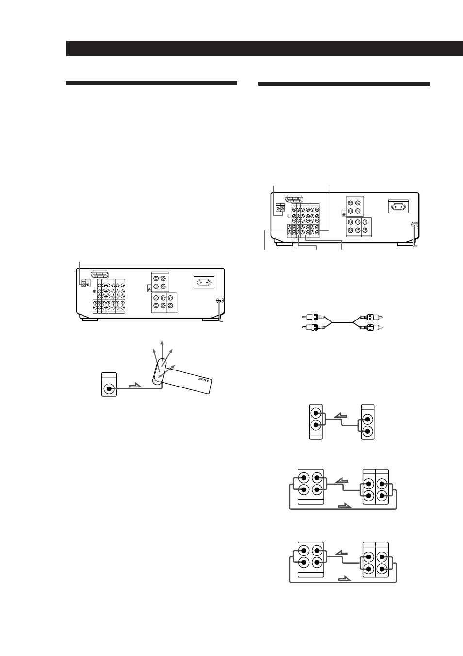 Ir repeater hookups, Audio component hookups, Getting started | Overview, Hookups | Sony TA-VE800G User Manual | Page 8 / 181