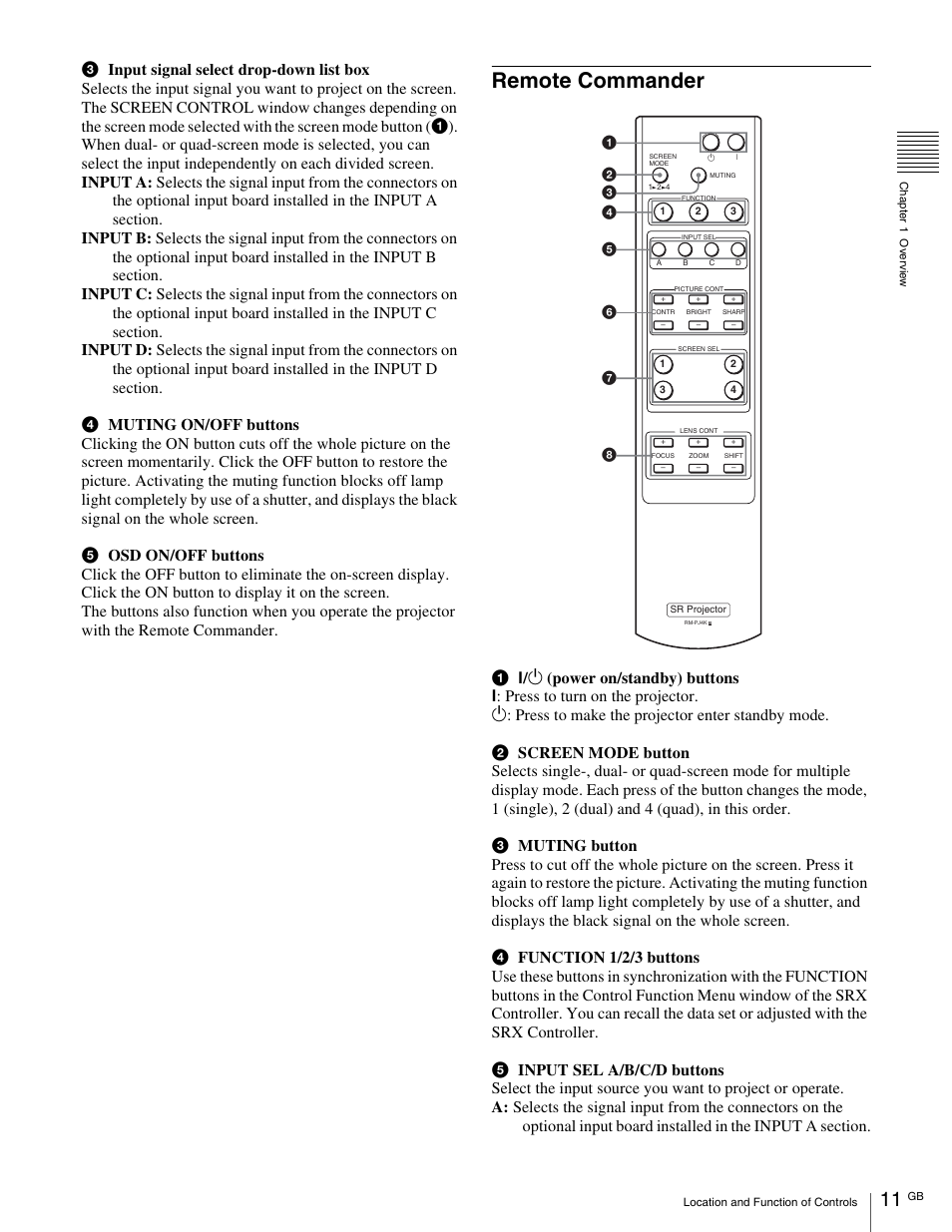 Remote commander | Sony SRX- R110 User Manual | Page 11 / 38