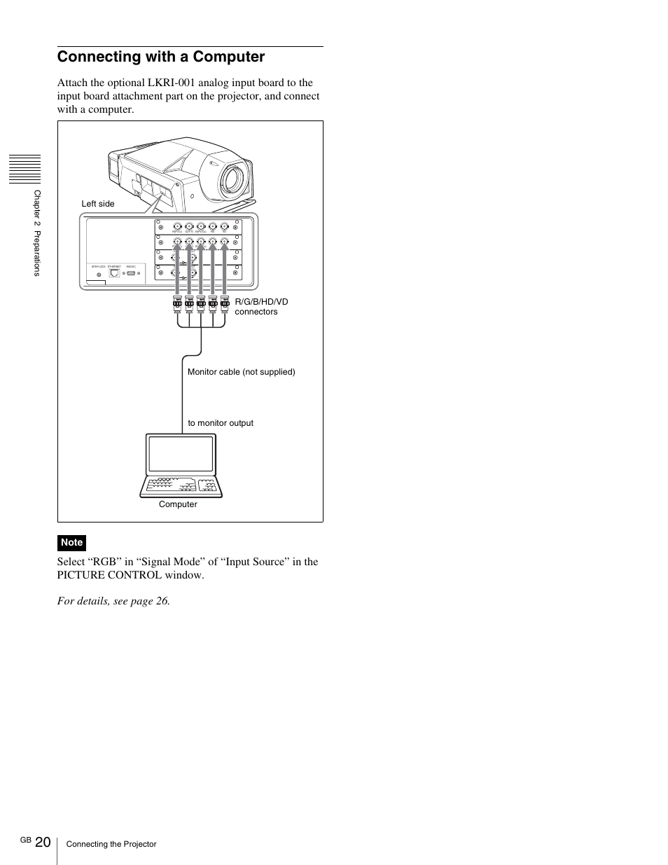 Connecting with a computer | Sony SRX- R110 User Manual | Page 20 / 38