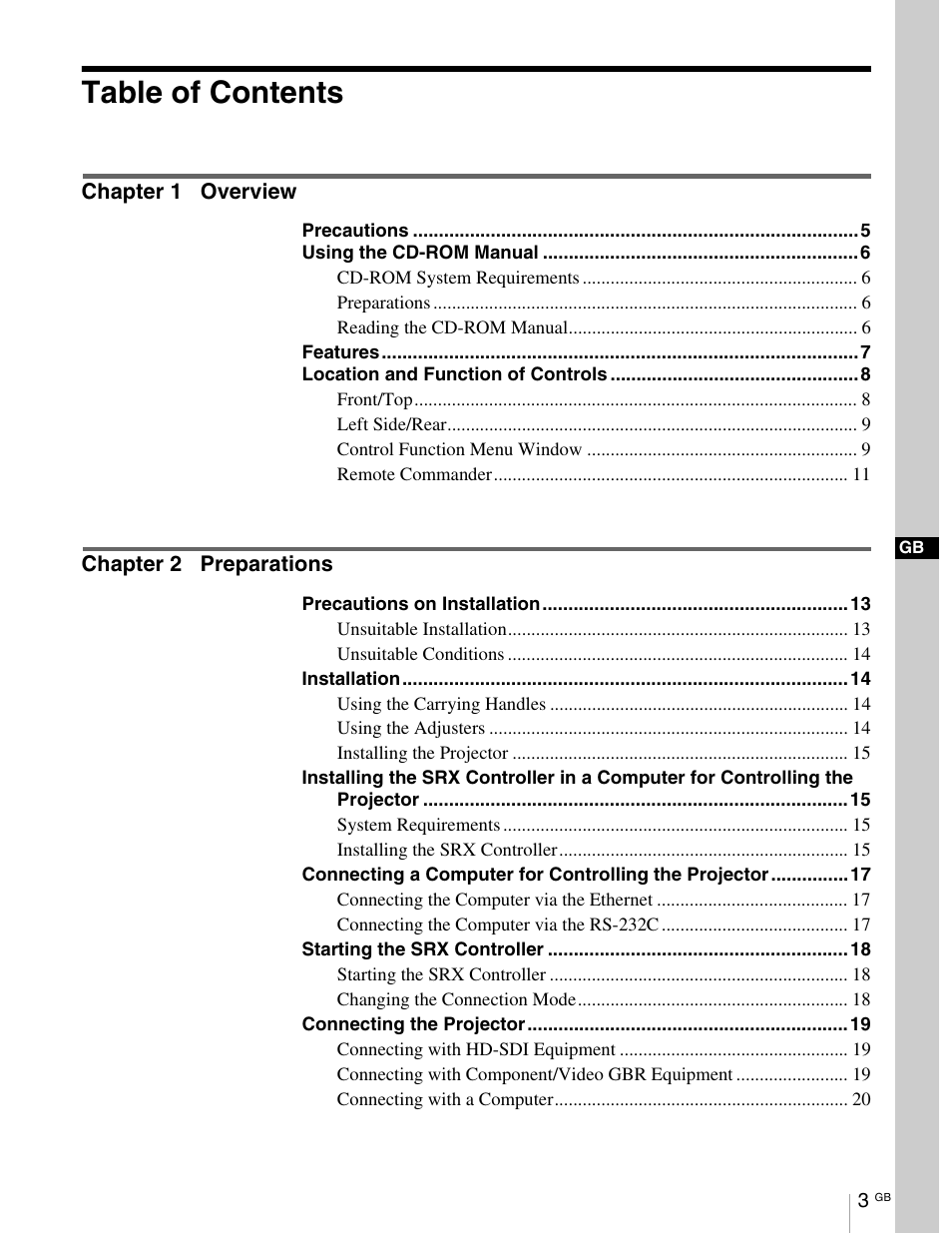 Sony SRX- R110 User Manual | Page 3 / 38