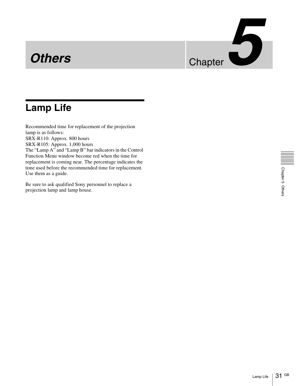 Others | Sony SRX- R110 User Manual | Page 31 / 38