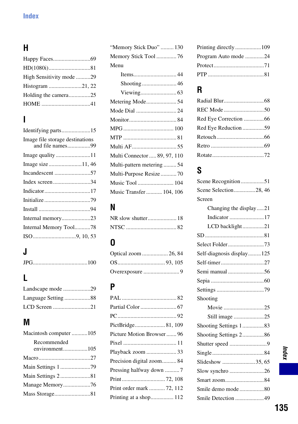 Sony Cyber-shot 3-294-896-12(1) User Manual | Page 135 / 138