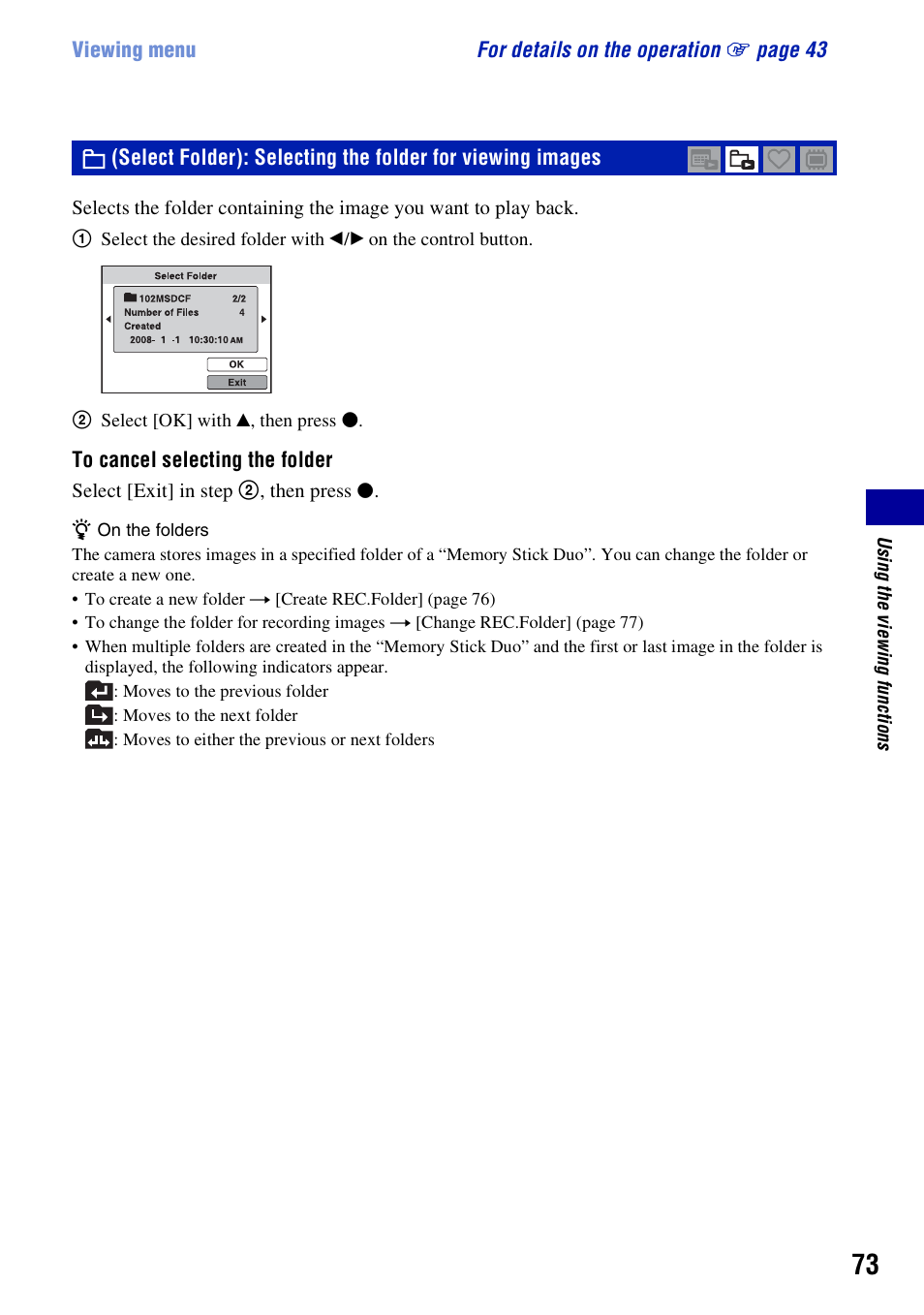 Sony Cyber-shot 3-294-896-12(1) User Manual | Page 73 / 138