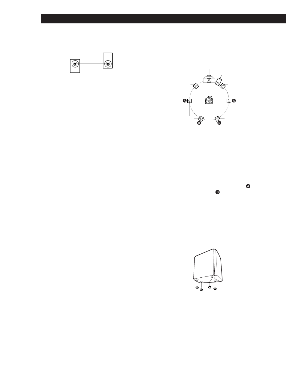 Getting started positioning the speakers, Setting the speakers | Sony HT-K170 User Manual | Page 8 / 23