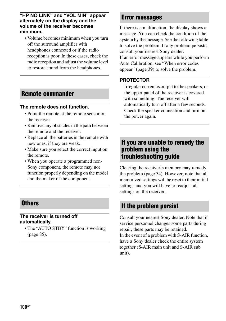 Sony STR-DH810 User Manual | Page 100 / 104