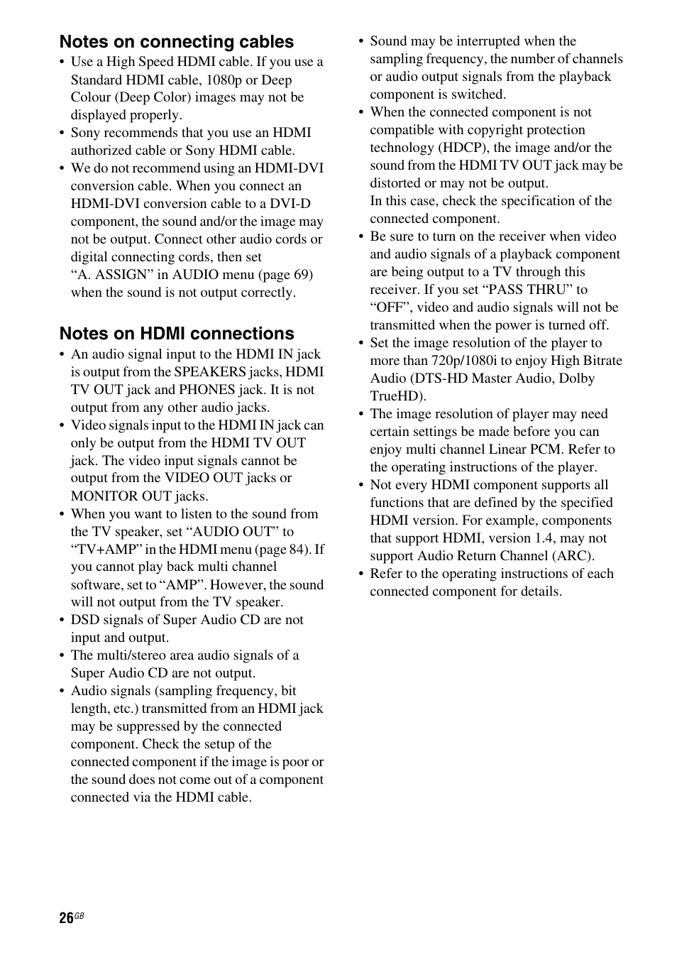 Sony STR-DH810 User Manual | Page 26 / 104