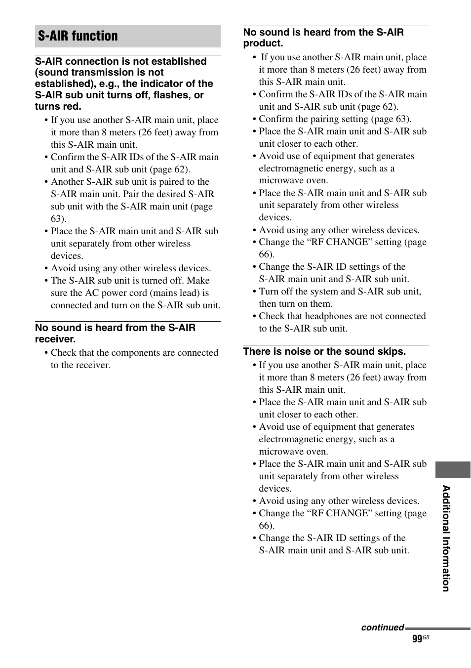 S-air function | Sony STR-DH810 User Manual | Page 99 / 104
