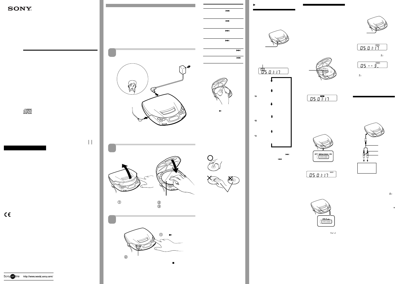 Sony D-E201 User Manual | 2 pages