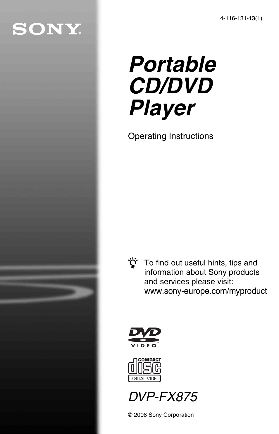 Sony DVP-FX875 User Manual | 52 pages