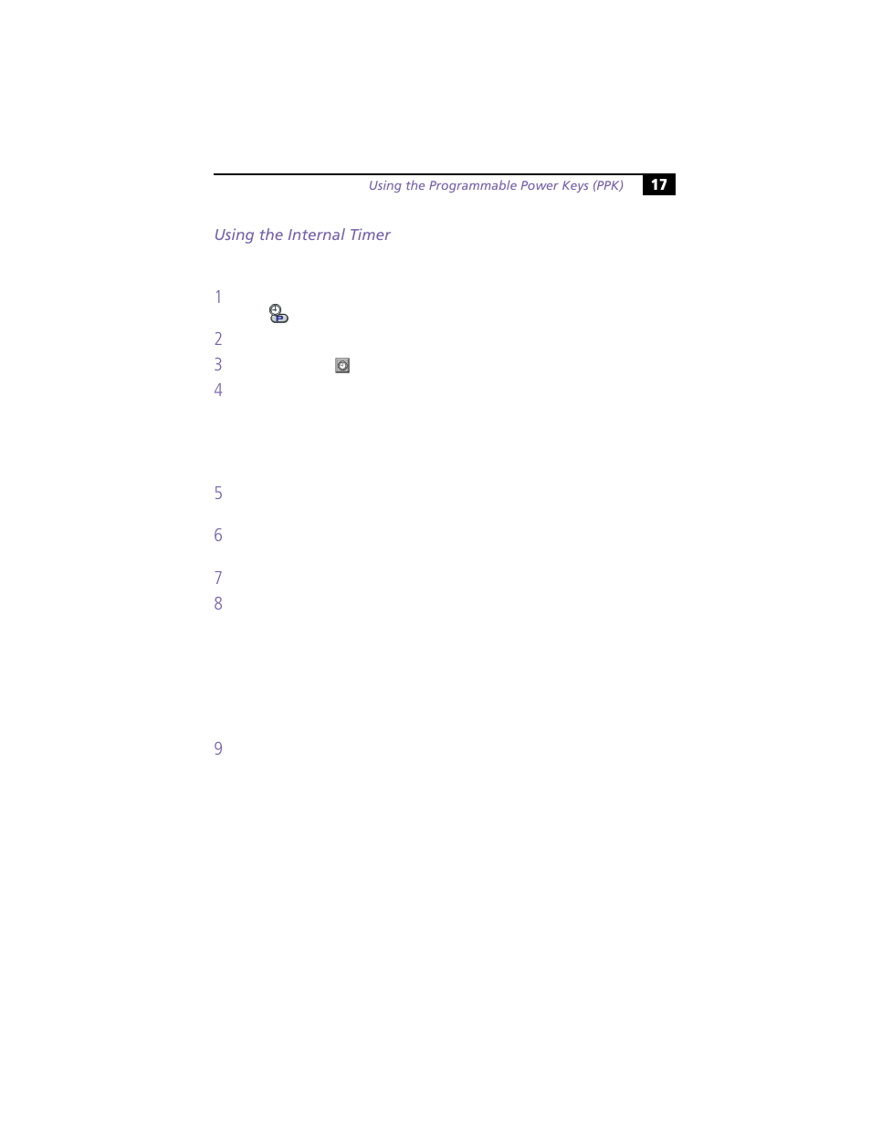 Using the internal timer | Sony PCV-L620 User Manual | Page 21 / 52