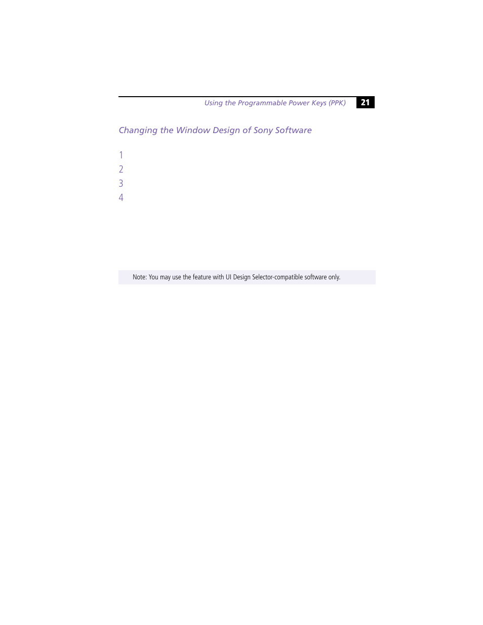 Changing the window design of sony software | Sony PCV-L620 User Manual | Page 25 / 52