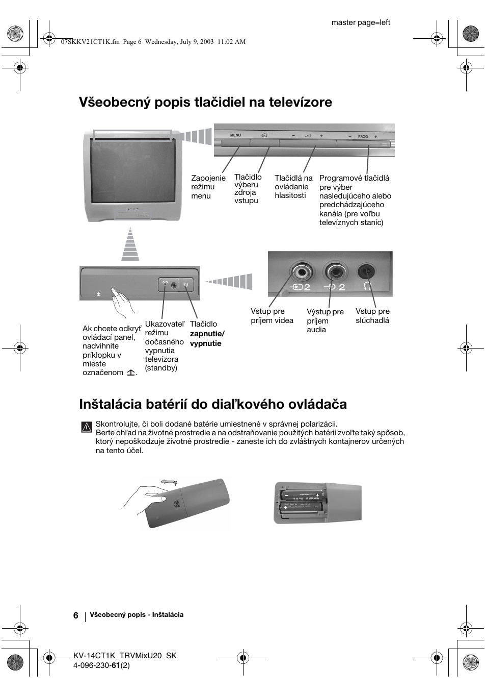 Sony KV-21CT1K User Manual | Page 114 / 128