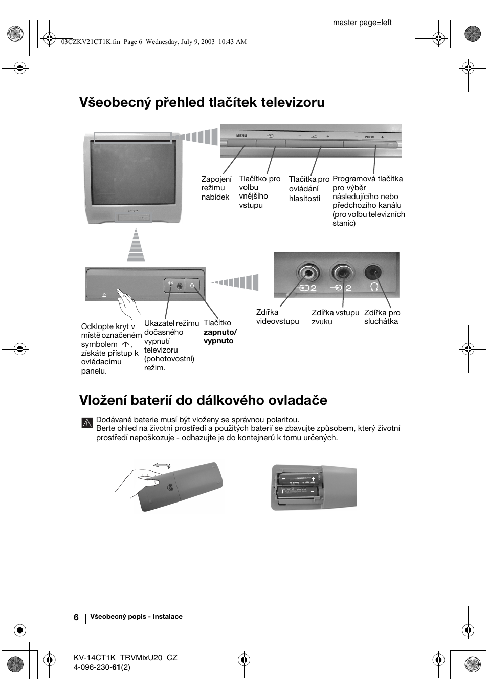 Sony KV-21CT1K User Manual | Page 42 / 128