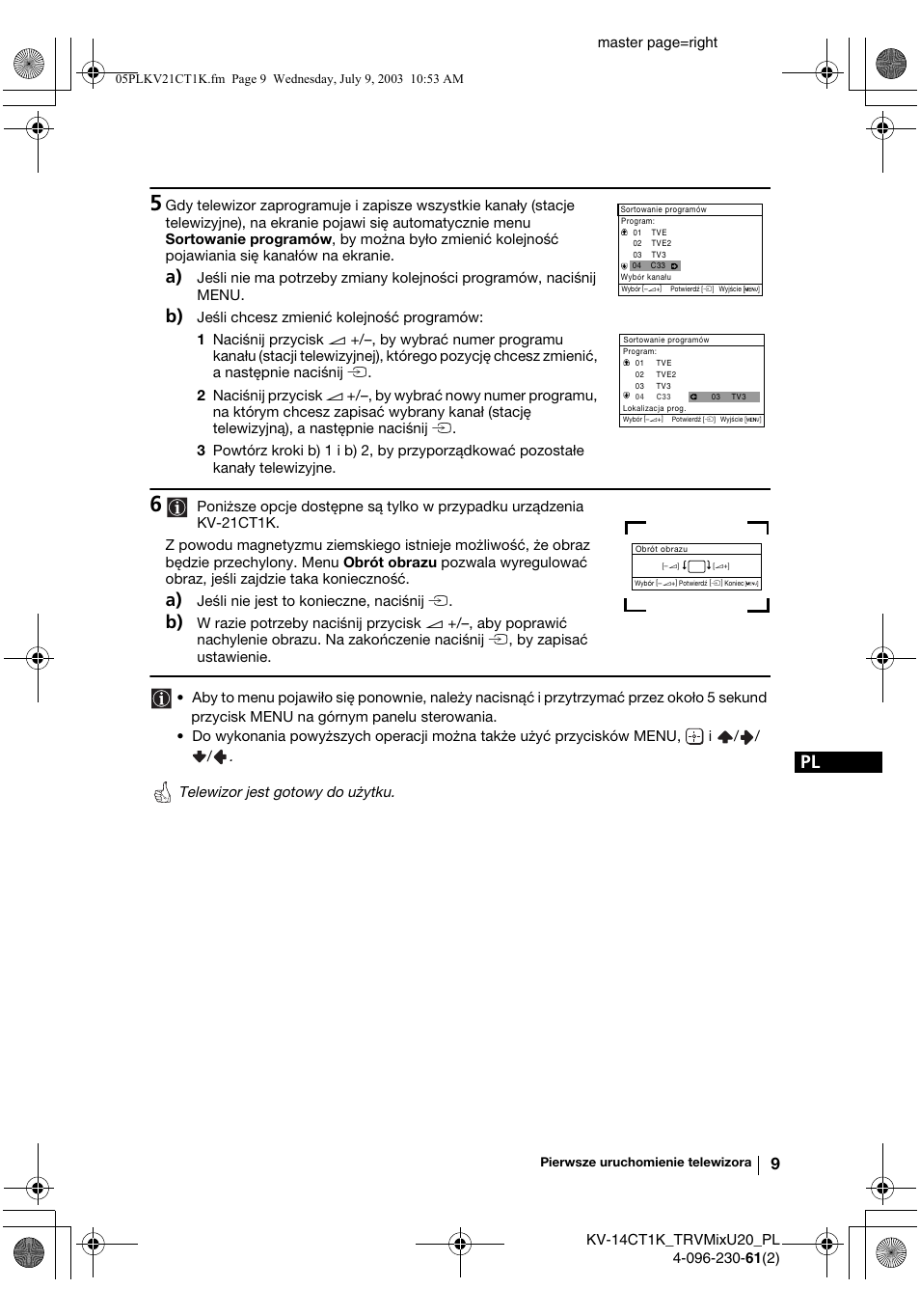 Sony KV-21CT1K User Manual | Page 81 / 128