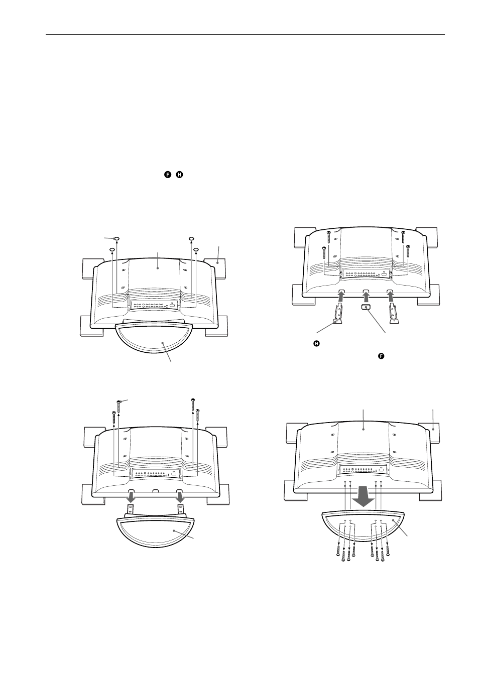 Schritt 2: abnehmen des ständers vom fernsehgerät, 4schritt 2: abnehmen des ständers vom fernsehgerät | Sony SU-WTS1 User Manual | Page 12 / 68