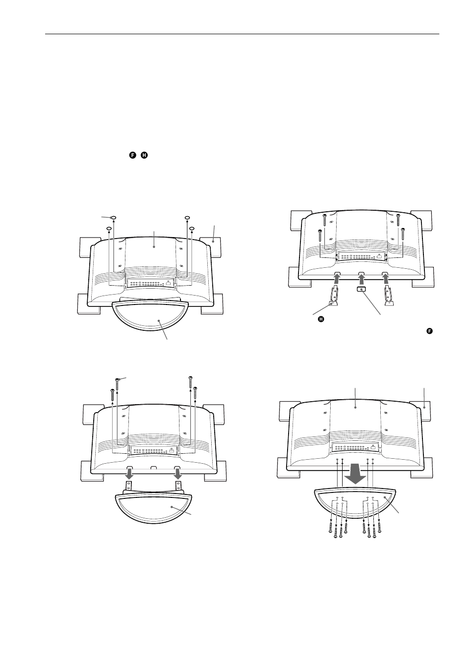 Paso 2: desmontaje de los soportes del tv, 4paso 2: desmontaje de los soportes del tv | Sony SU-WTS1 User Manual | Page 20 / 68