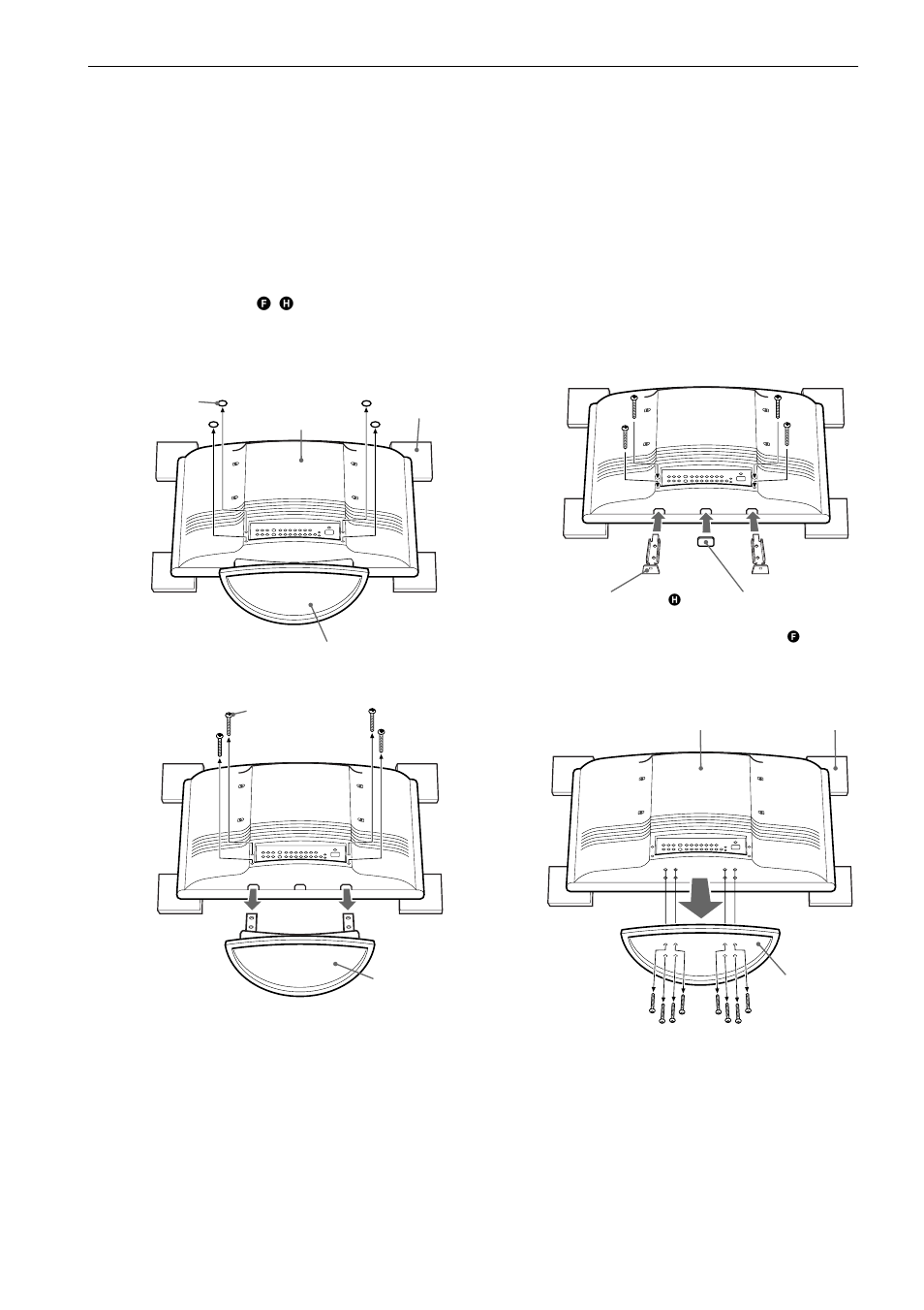 Etape 2 : retrait des supports du téléviseur, 4etape 2 : retrait des supports du téléviseur | Sony SU-WTS1 User Manual | Page 28 / 68