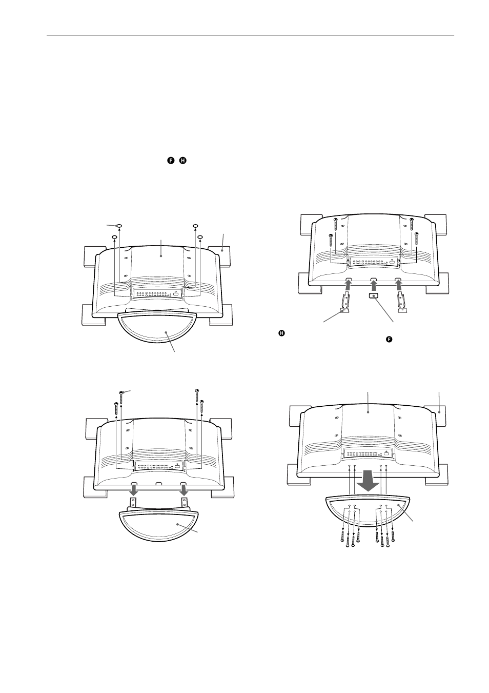 Stap 2: standaarden van de tv verwijderen, 4stap 2: standaarden van de tv verwijderen | Sony SU-WTS1 User Manual | Page 44 / 68