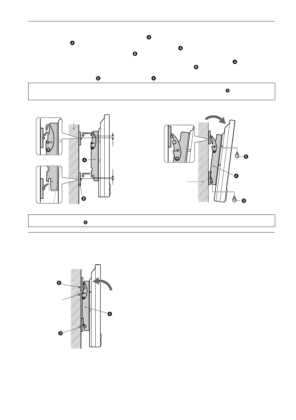 Stap 6: de tv op de wandmontagesteunen bevestigen, Stap 7: spanning aanpassen, 8stap 6: de tv op de wandmontagesteunen bevestigen | Sony SU-WTS1 User Manual | Page 48 / 68