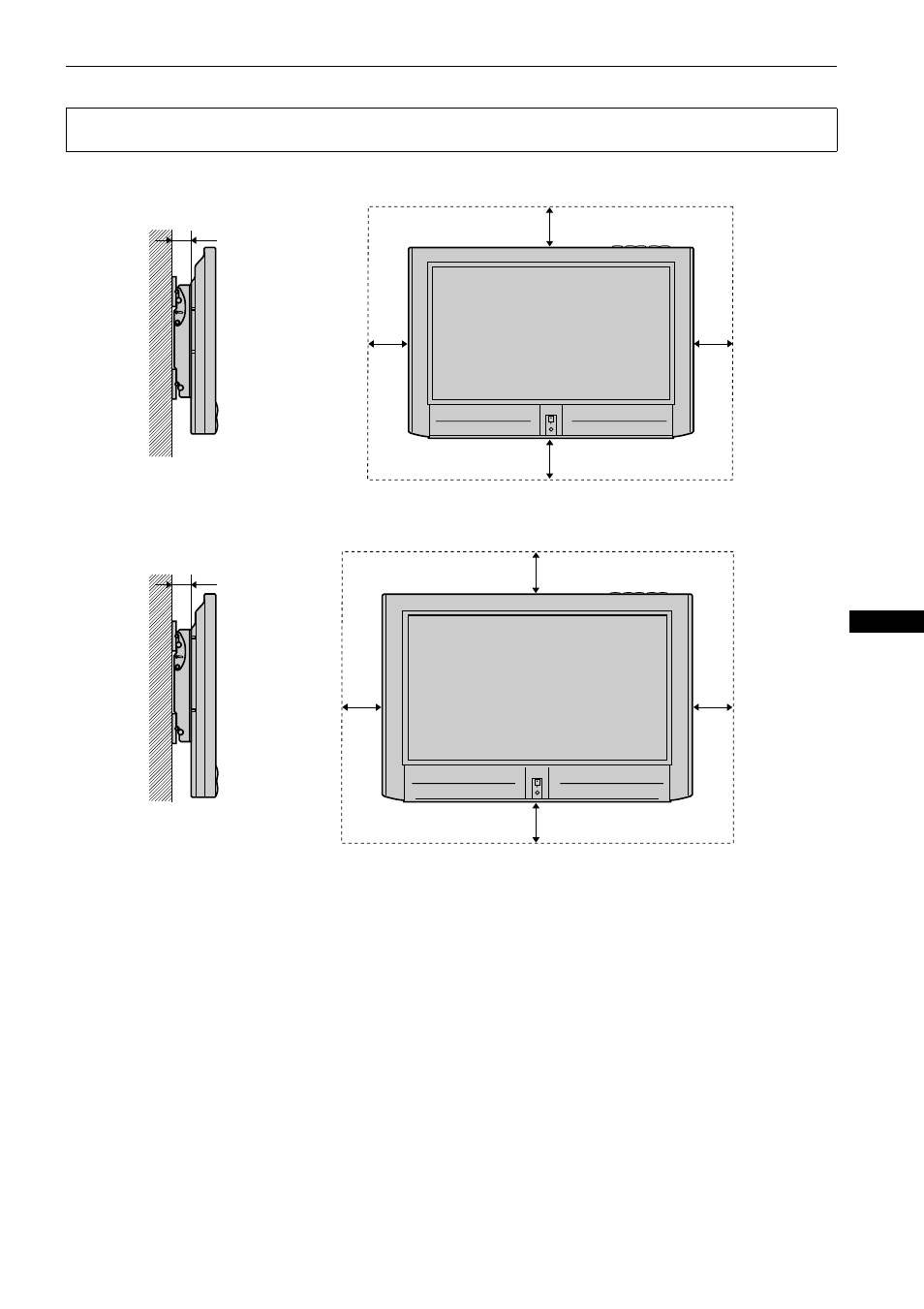 Ventilação adequada | Sony SU-WTS1 User Manual | Page 57 / 68