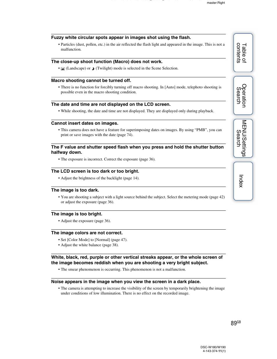 Sony Cyber-shot 4-143-374-11(1) User Manual | Page 89 / 104