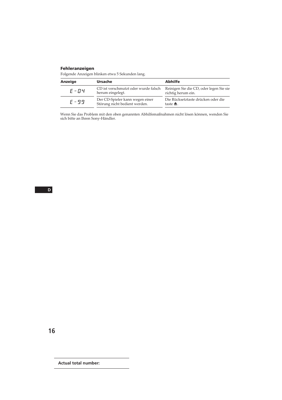 Sony CDX-3002 User Manual | Page 44 / 60