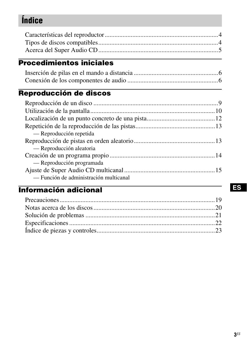 Índice | Sony SCD-XE597 User Manual | Page 75 / 96