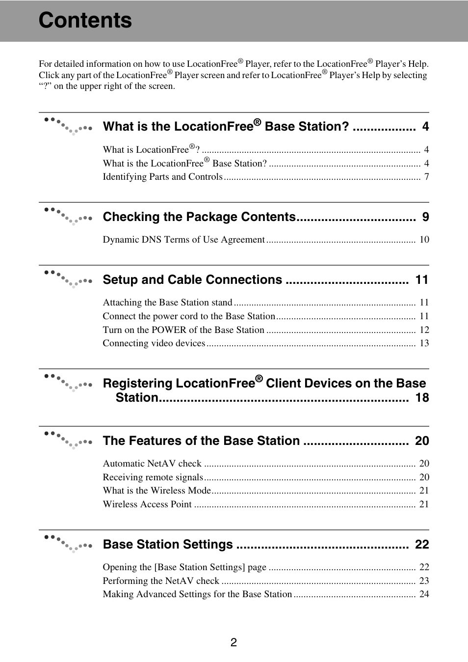 Sony LF-V30 User Manual | Page 2 / 42