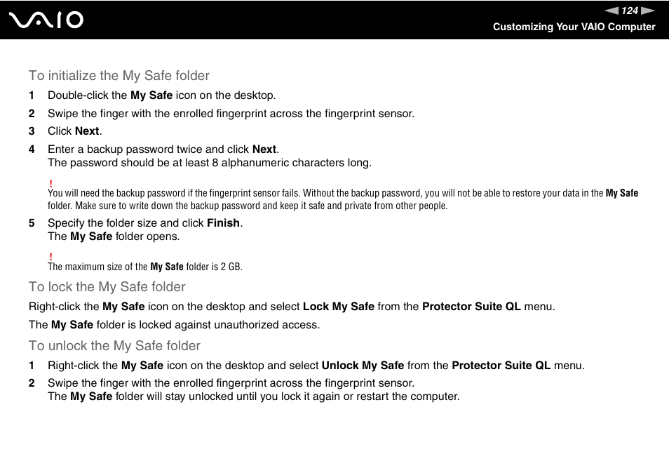 Sony VGN-SZ200 User Manual | Page 124 / 224