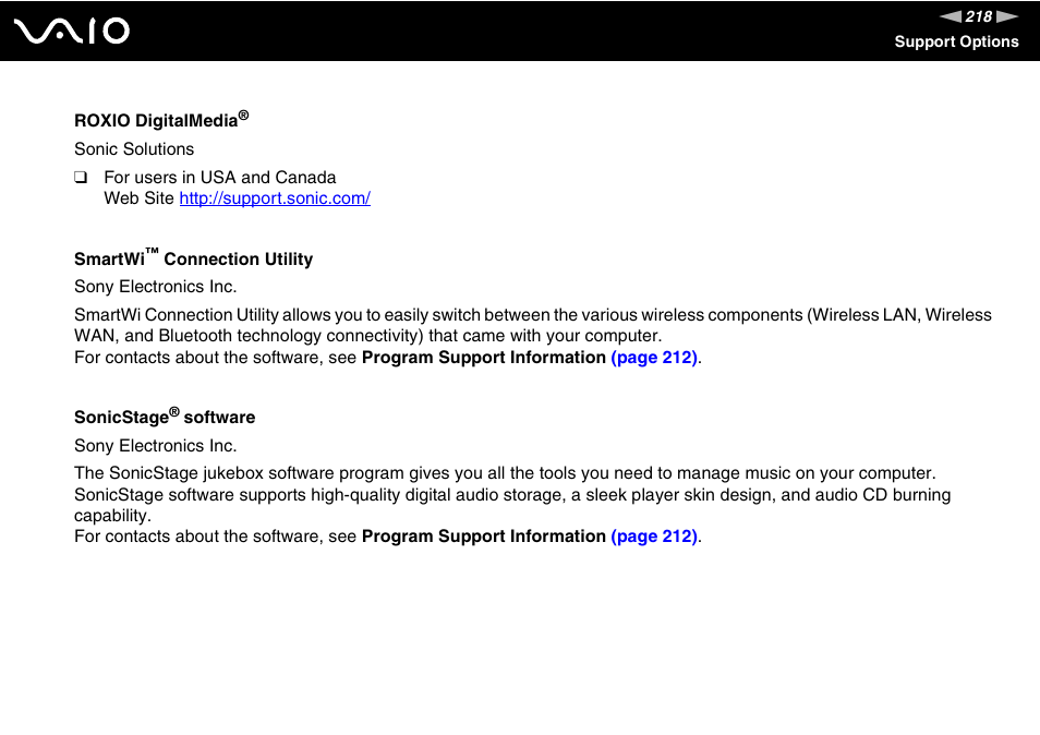 Sony VGN-SZ200 User Manual | Page 218 / 224