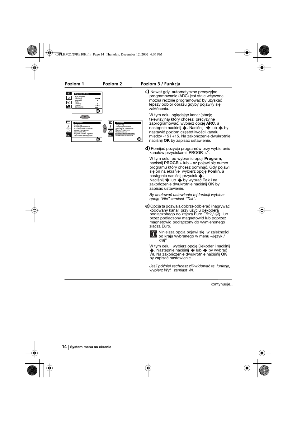 Sony KV-25RE10K User Manual | Page 94 / 142