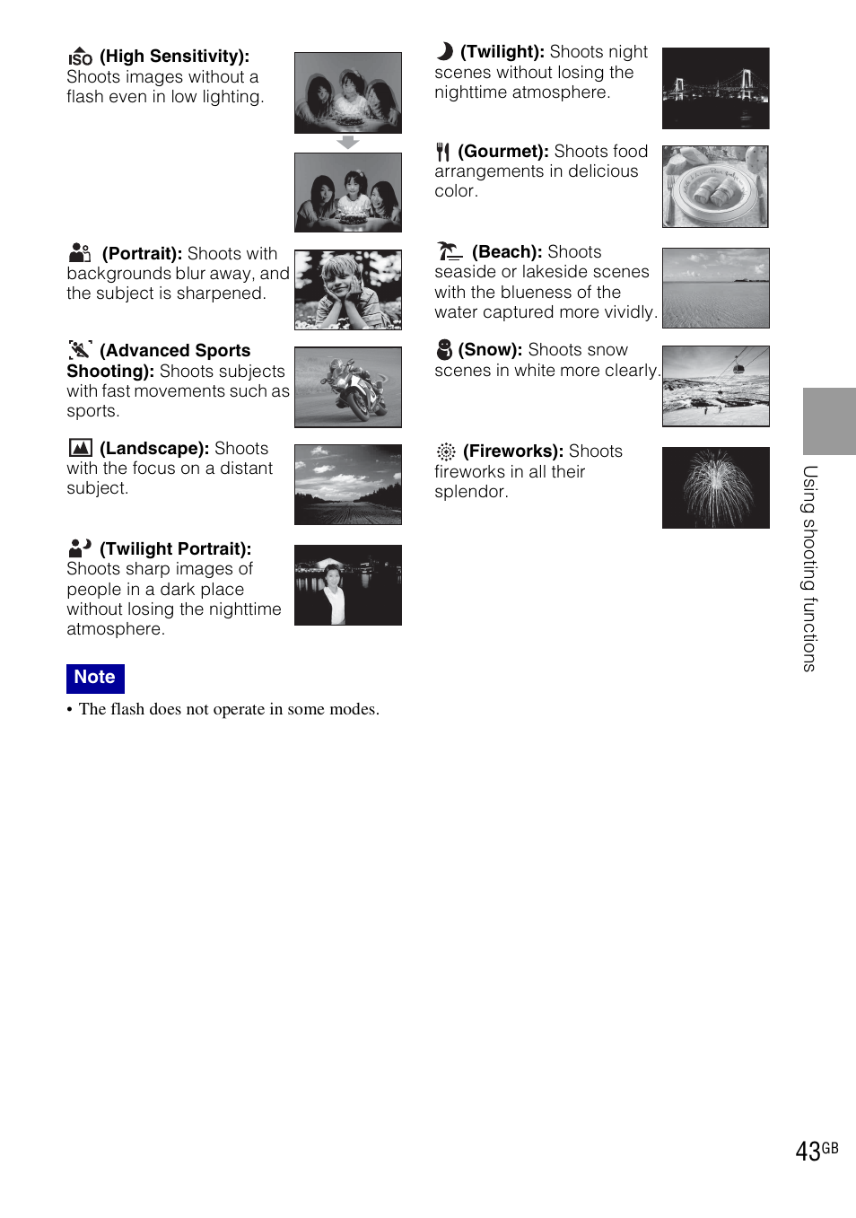 Sony Cyber-shot DSC-HX1 User Manual | Page 43 / 76
