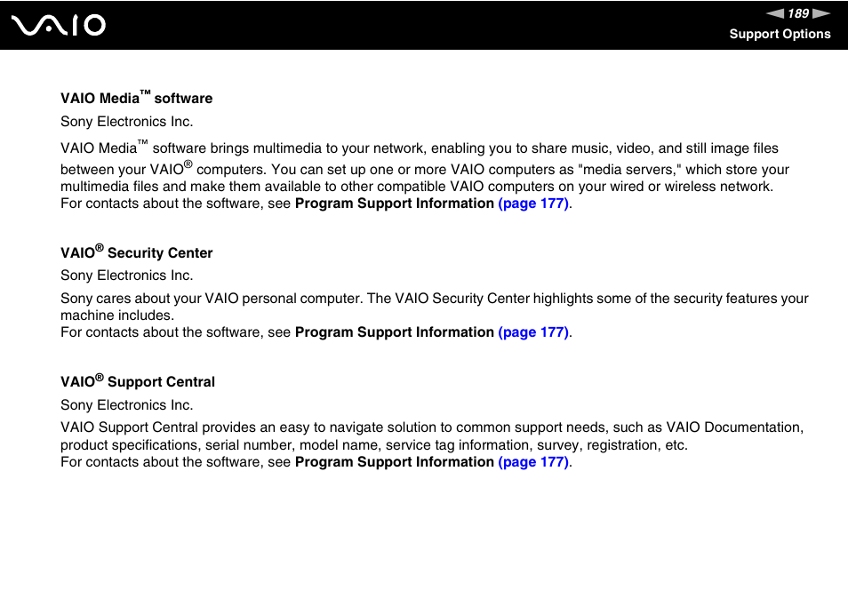 Sony VGN-C100 User Manual | Page 189 / 192