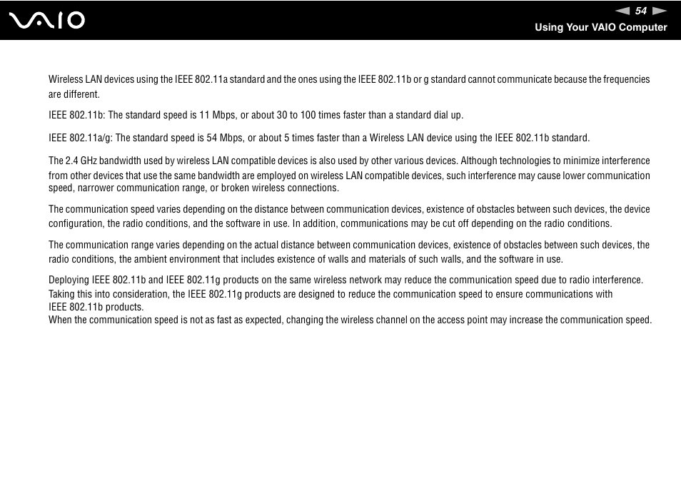 Sony VGN-C100 User Manual | Page 54 / 192