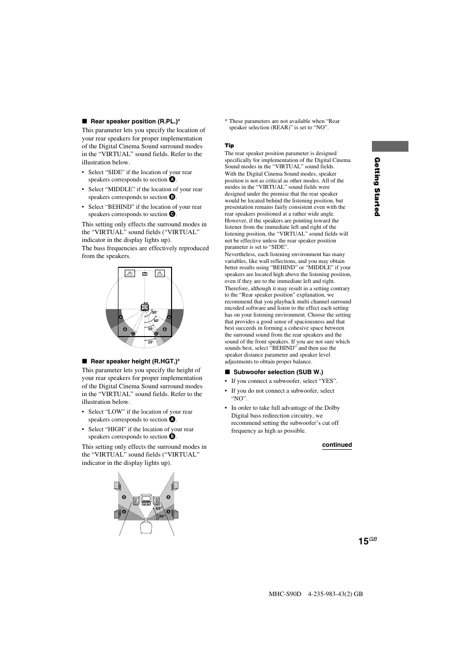 Sony MHC-S90D User Manual | Page 15 / 228