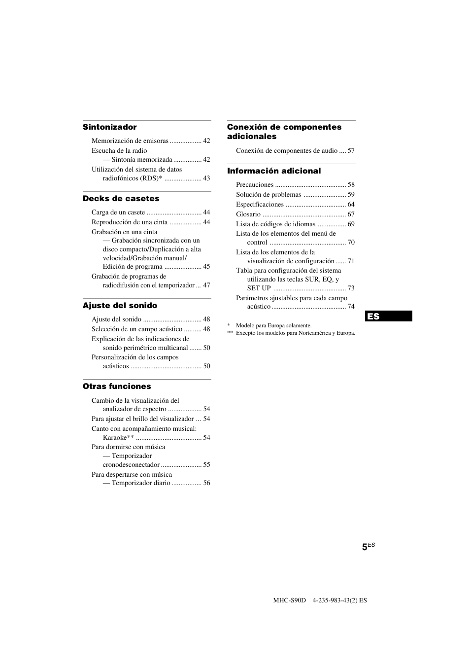 Sony MHC-S90D User Manual | Page 157 / 228