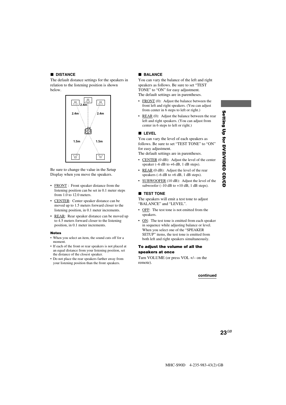 Sony MHC-S90D User Manual | Page 23 / 228