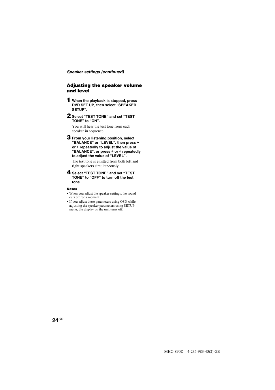 Sony MHC-S90D User Manual | Page 24 / 228