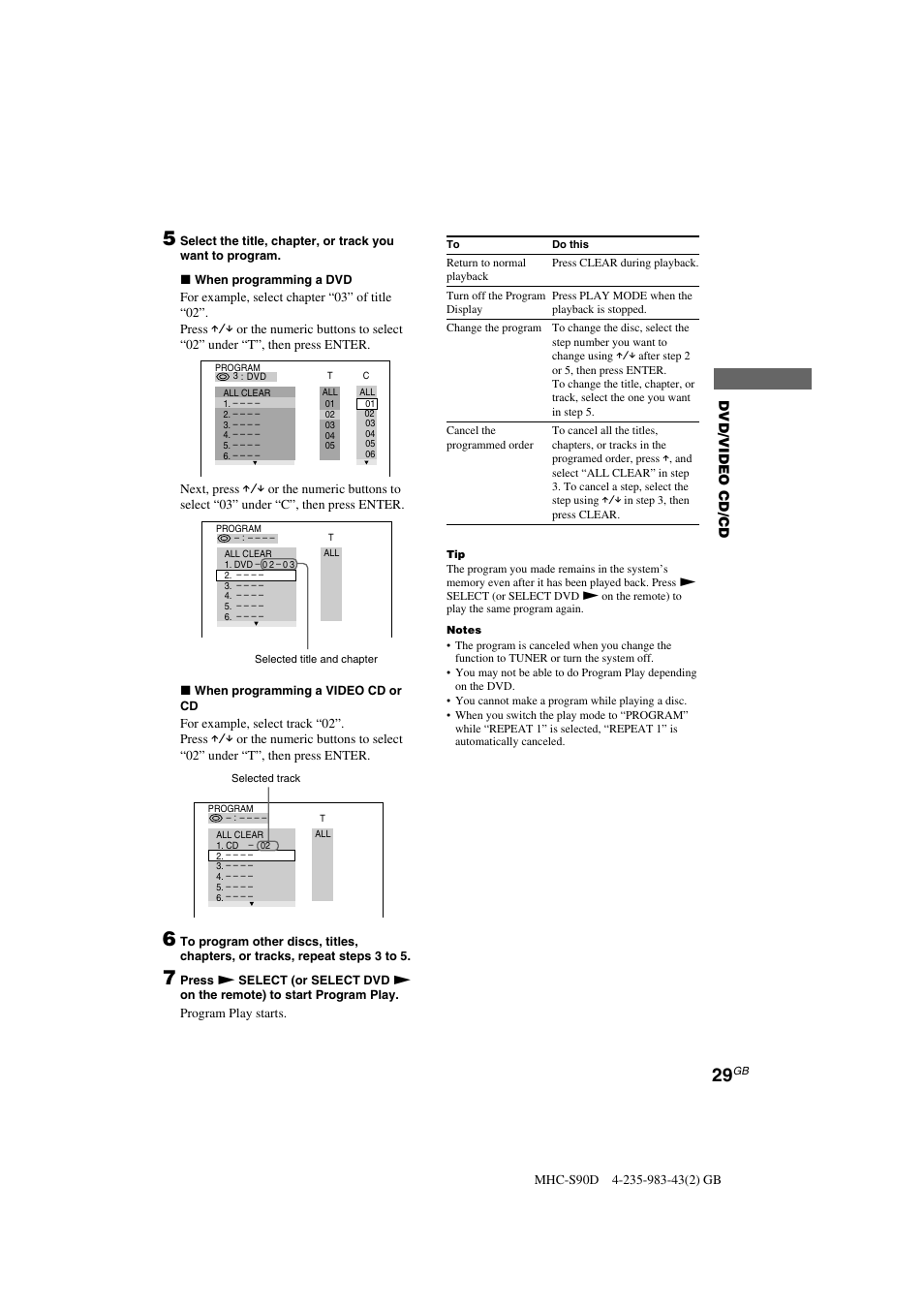Sony MHC-S90D User Manual | Page 29 / 228