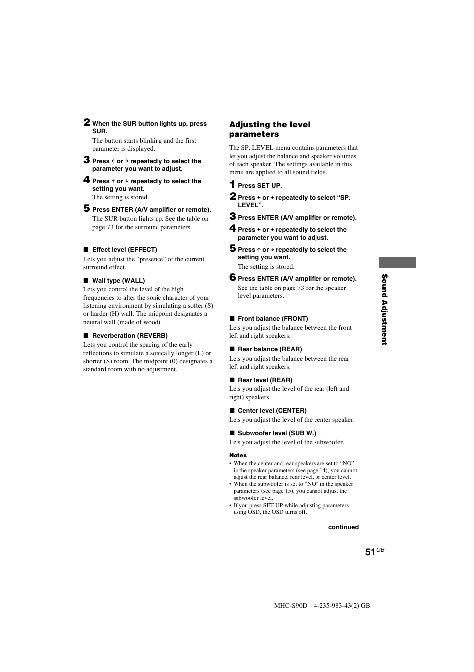 Sony MHC-S90D User Manual | Page 51 / 228