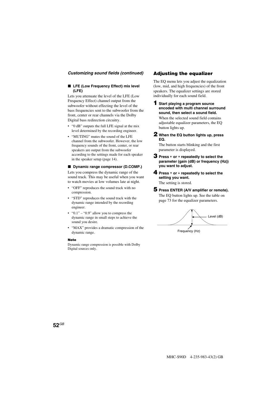 Sony MHC-S90D User Manual | Page 52 / 228