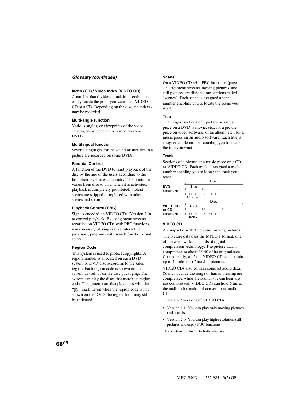 Sony MHC-S90D User Manual | Page 68 / 228