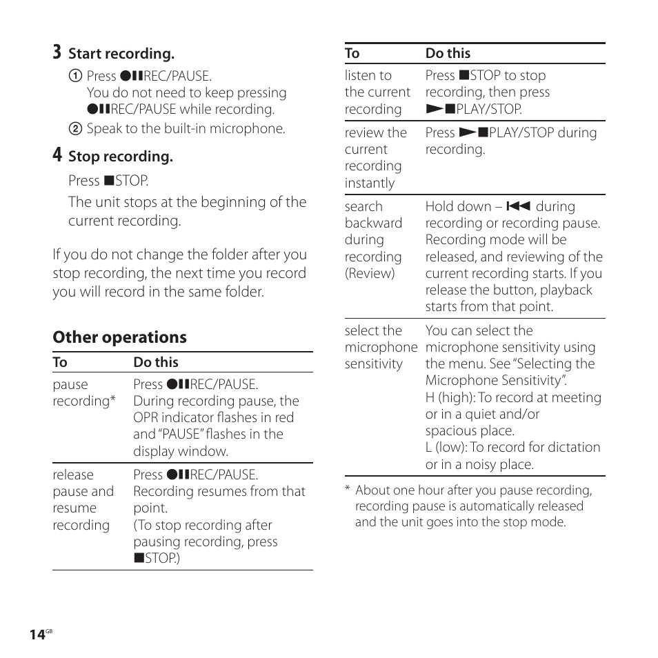 Other operations | Sony ICD-P520 User Manual | Page 14 / 56