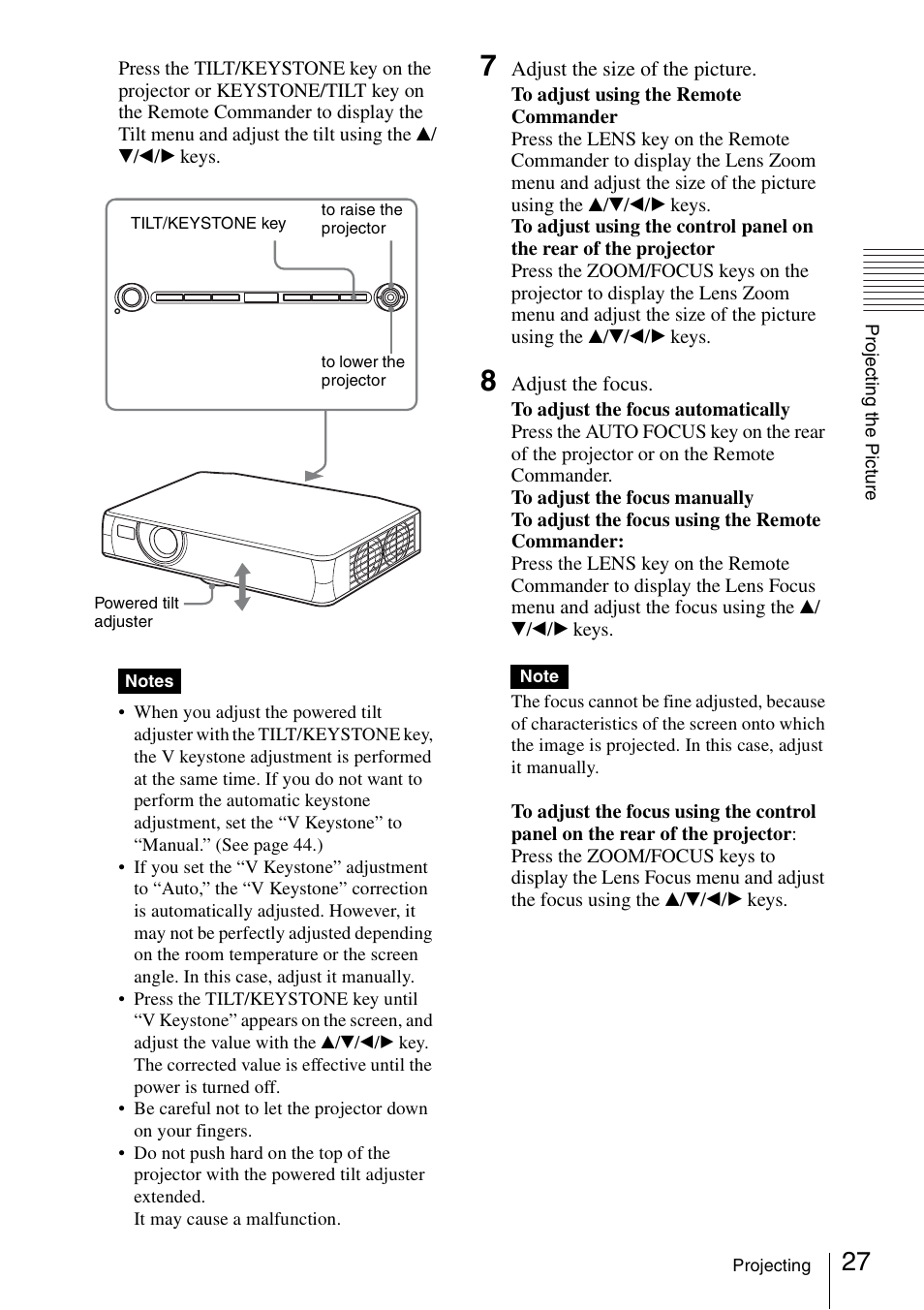 Sony Data Projector VPL-MX20 User Manual | Page 27 / 68