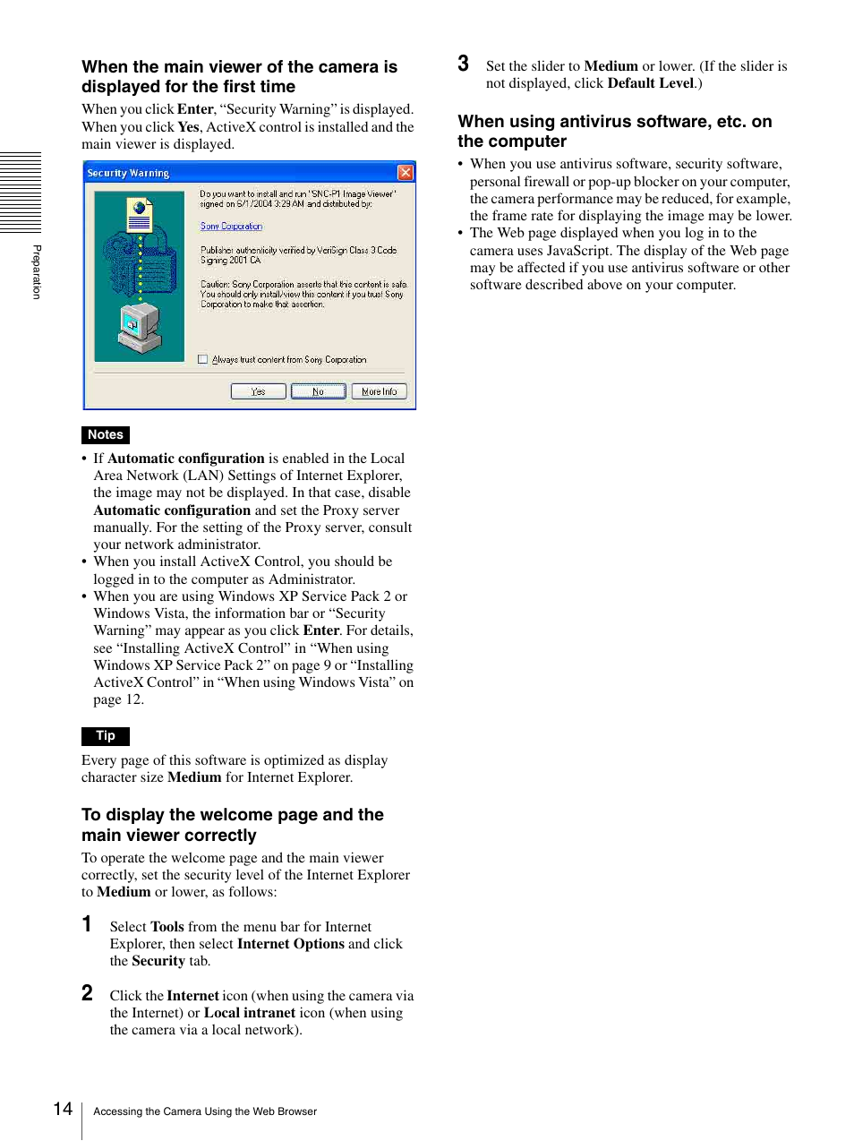 Sony IPELA SNC-P1 User Manual | Page 14 / 80