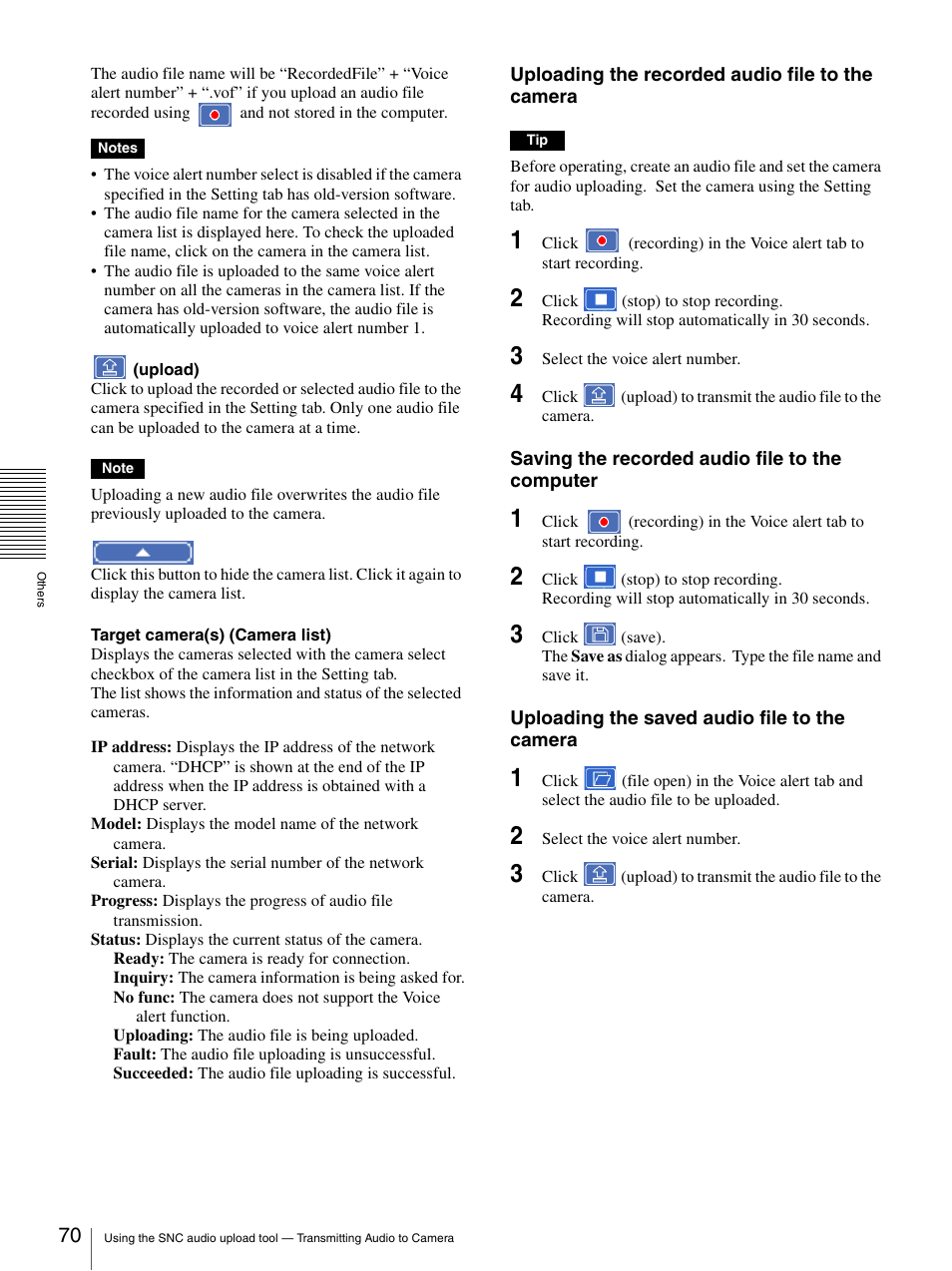 Sony IPELA SNC-P1 User Manual | Page 70 / 80