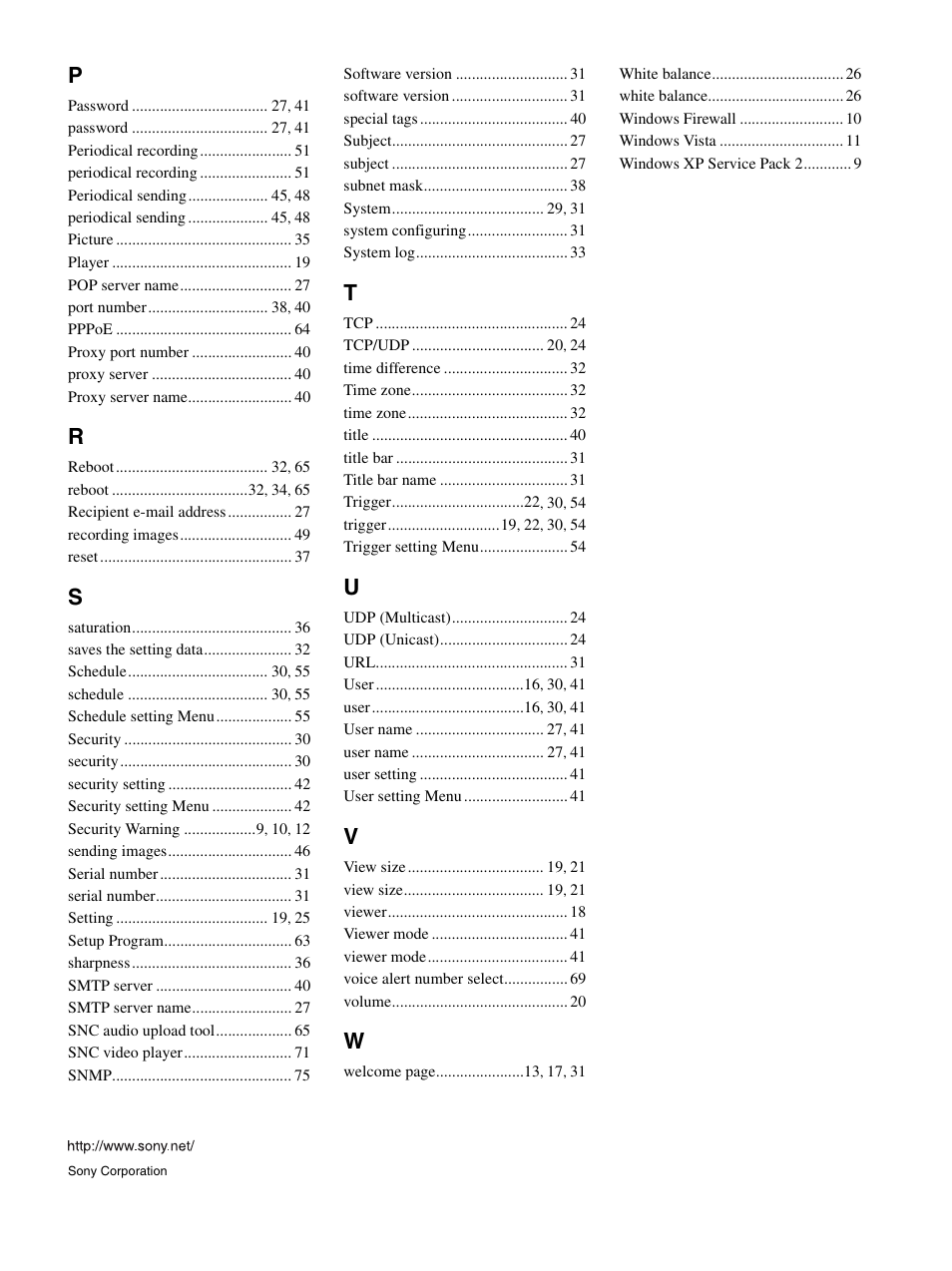 Sony IPELA SNC-P1 User Manual | Page 80 / 80