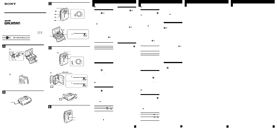 Sony WM-FS111 User Manual | 2 pages